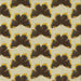 Square Patterned Brown Gold Novelty Rug, pat654