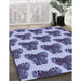 Machine Washable Transitional Deep Periwinkle Purple Rug in a Family Room, wshpat655blu