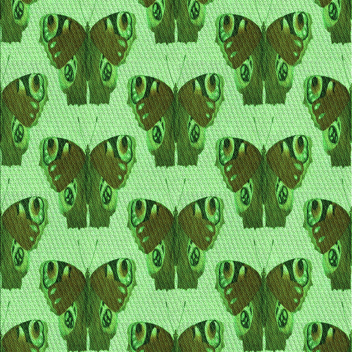 Patterned Green Rug, pat655grn