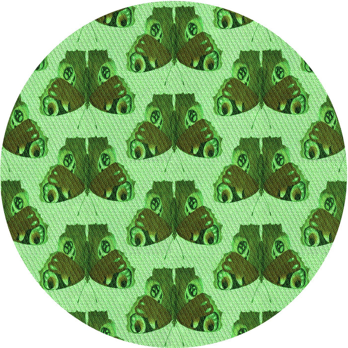 Square Patterned Green Rug, pat655grn