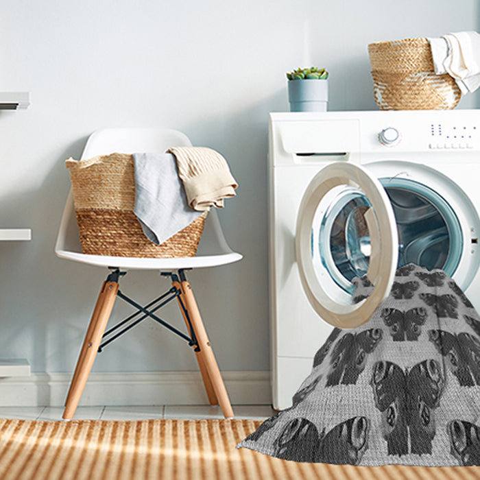 Machine Washable Transitional Silver Gray Rug in a Washing Machine, wshpat655gry