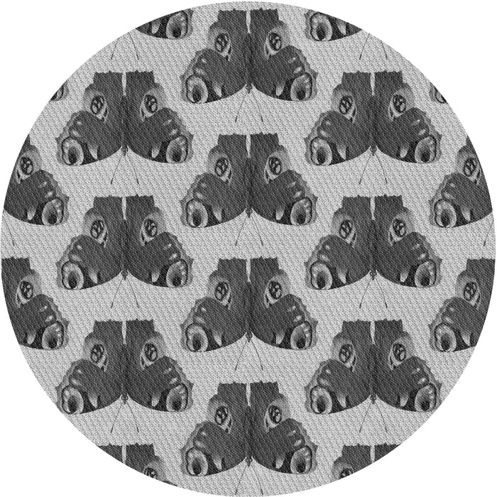 Square Machine Washable Transitional Silver Gray Rug in a Living Room, wshpat655gry