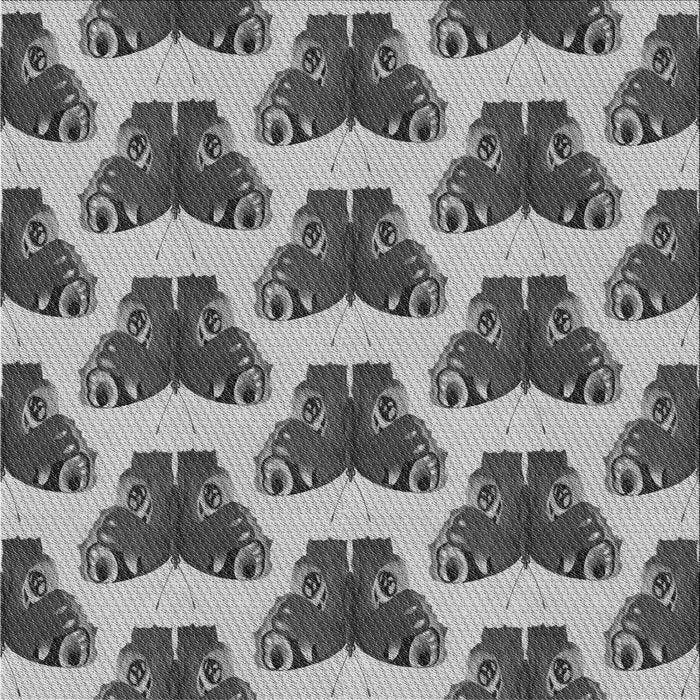 Round Patterned Silver Gray Rug, pat655gry