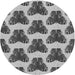 Square Patterned Silver Gray Rug, pat655gry