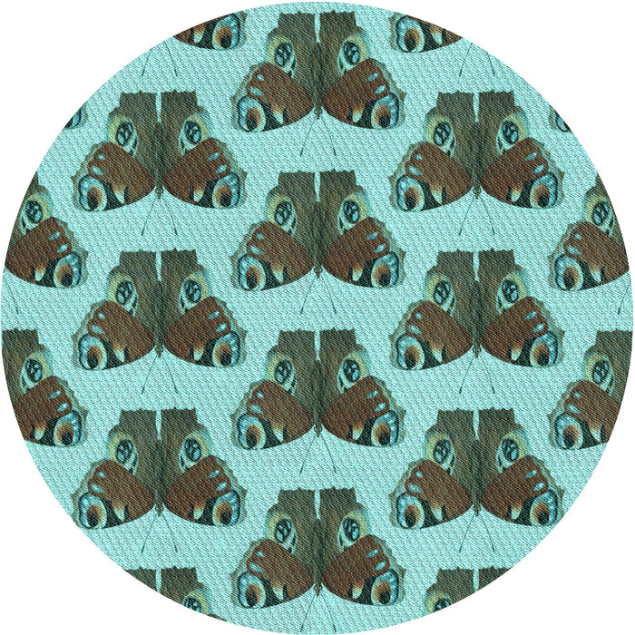 Square Machine Washable Transitional Dark Olive Green Rug in a Living Room, wshpat655lblu