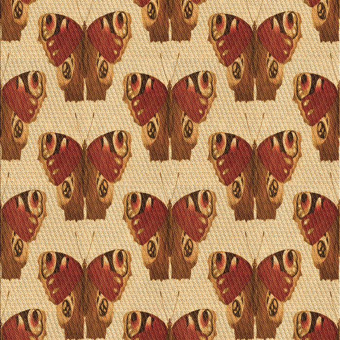 Patterned Yellow Orange Rug, pat655org