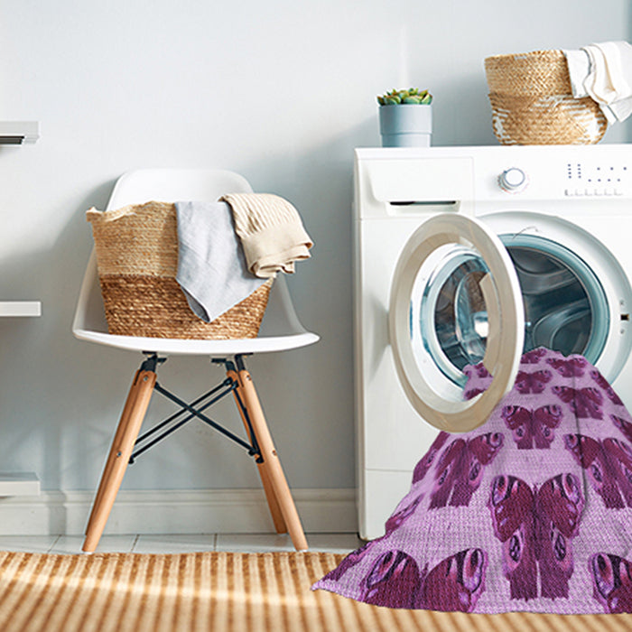 Machine Washable Transitional Violet Purple Rug in a Washing Machine, wshpat655pur
