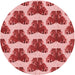 Square Patterned Pastel Pink Rug, pat655rd