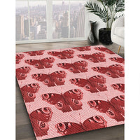 Patterned Pastel Pink Rug, pat655rd