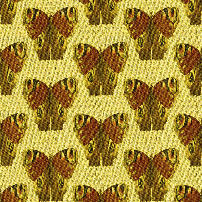 Patterned Bright Gold Yellow Rug, pat655yw