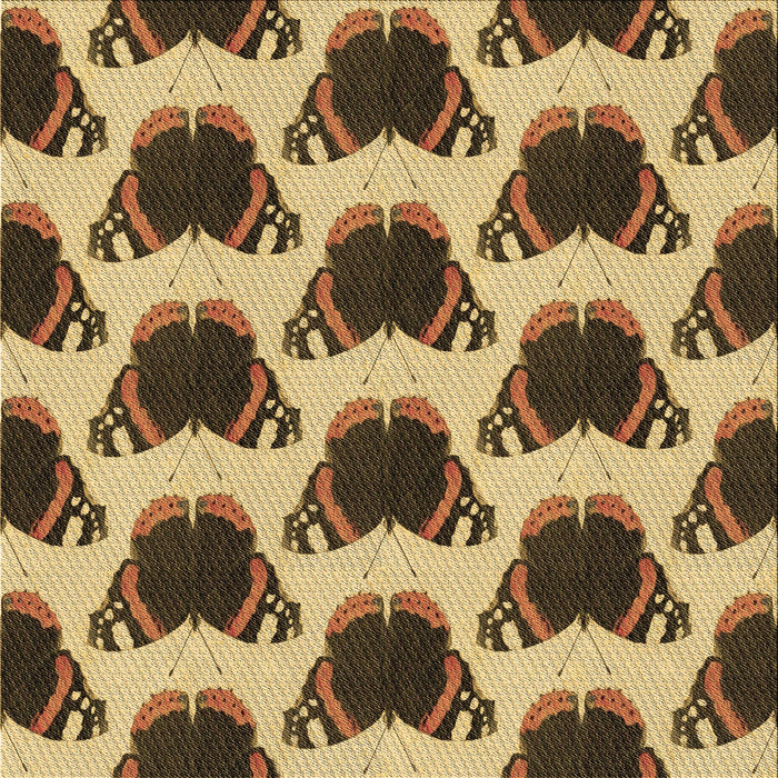 Round Machine Washable Transitional Yellow Orange Rug, wshpat656brn