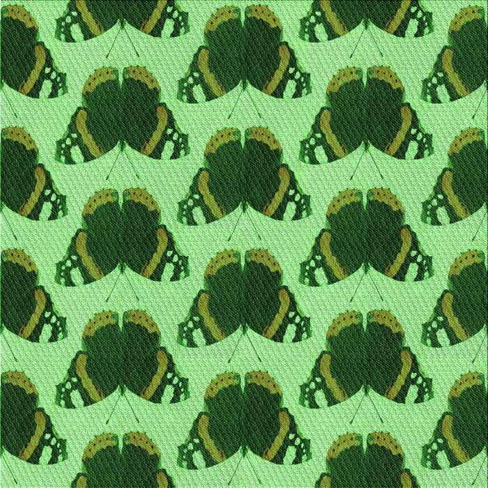 Round Machine Washable Transitional Deep Emerald Green Rug, wshpat656grn