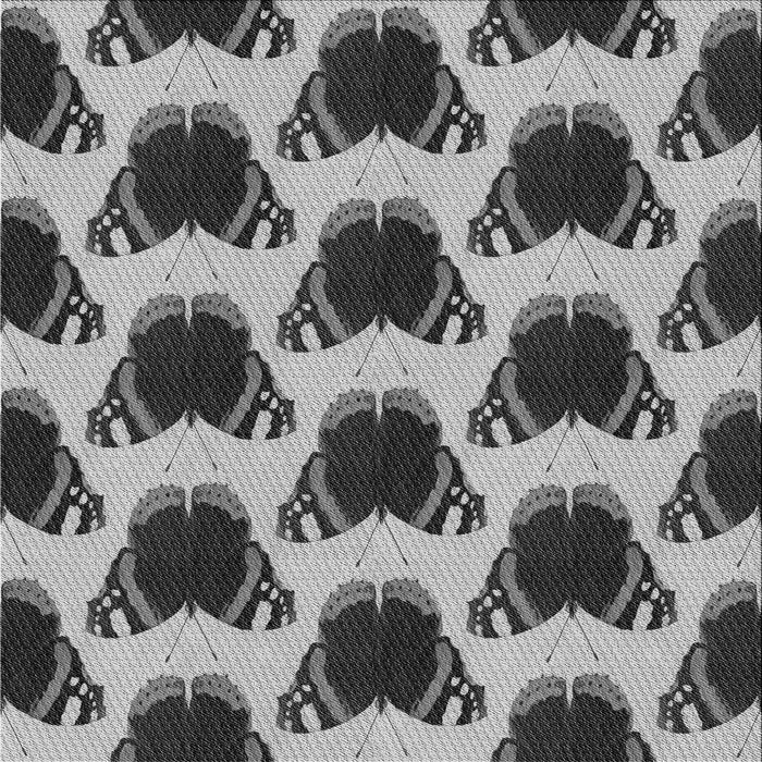 Round Patterned Cloud Gray Rug, pat656gry