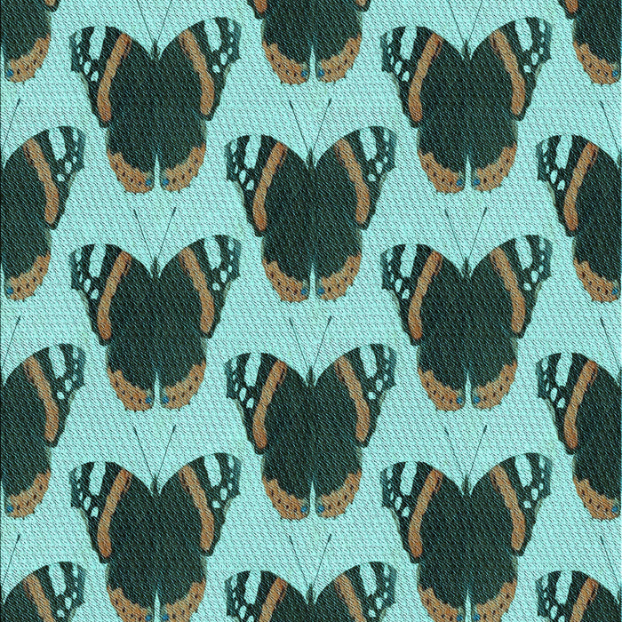 Patterned Dark Slate Grey Green Rug, pat656lblu