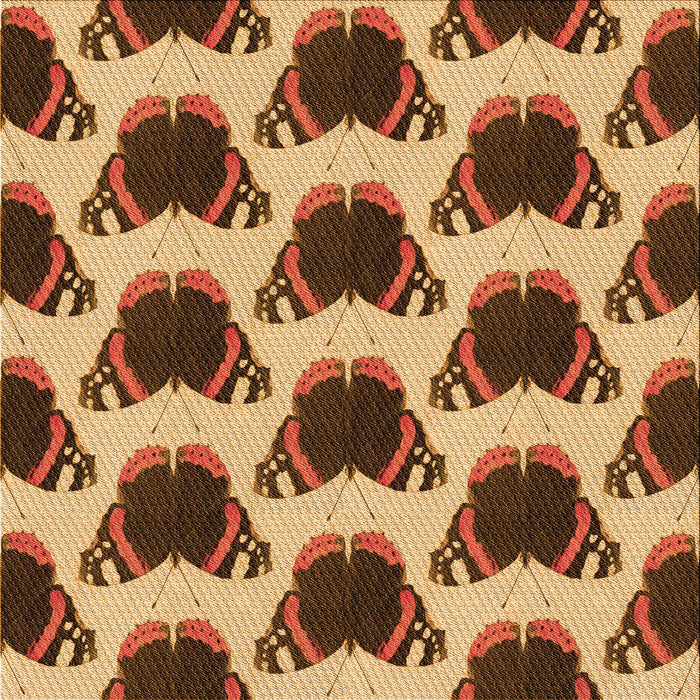 Round Patterned Yellow Orange Rug, pat656org