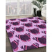 Patterned Violet Purple Rug in Family Room, pat656pur