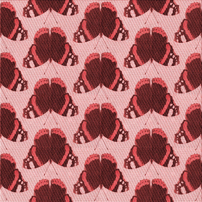 Round Patterned Light Coral Pink Rug, pat656rd