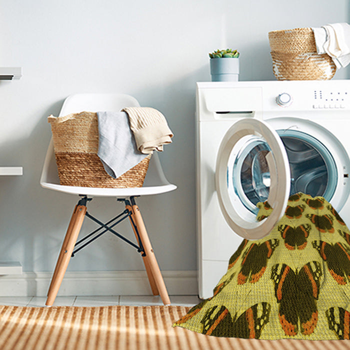 Machine Washable Transitional Dark Bronze Brown Rug in a Washing Machine, wshpat656yw