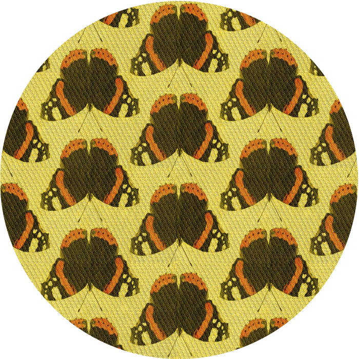 Square Machine Washable Transitional Dark Bronze Brown Rug in a Living Room, wshpat656yw