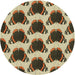 Sideview of Patterned Brown Novelty Rug, pat656