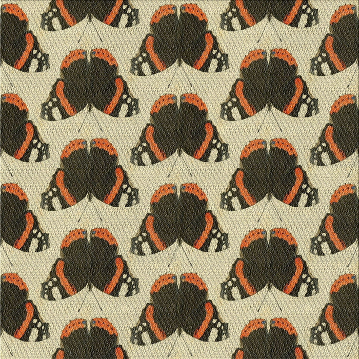 Square Patterned Brown Novelty Rug, pat656