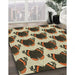 Patterned Brown Novelty Rug in Family Room, pat656