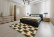 Machine Washable Transitional Brown Rug in a Bedroom, wshpat656