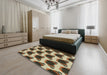 Patterned Brown Novelty Rug in a Bedroom, pat656