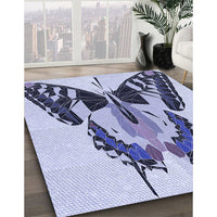 Patterned Blue Rug, pat657blu