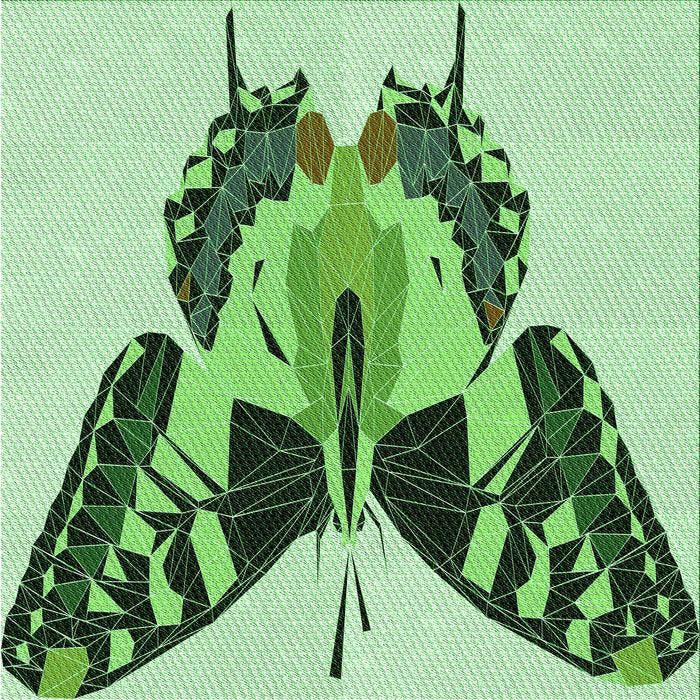 Round Patterned Light Green Rug, pat657grn