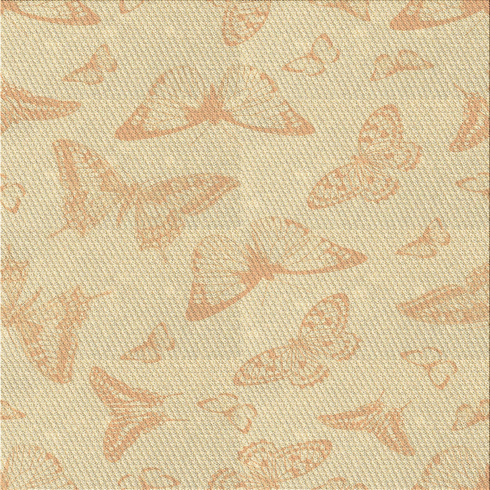 Round Machine Washable Transitional Khaki Gold Rug, wshpat658brn