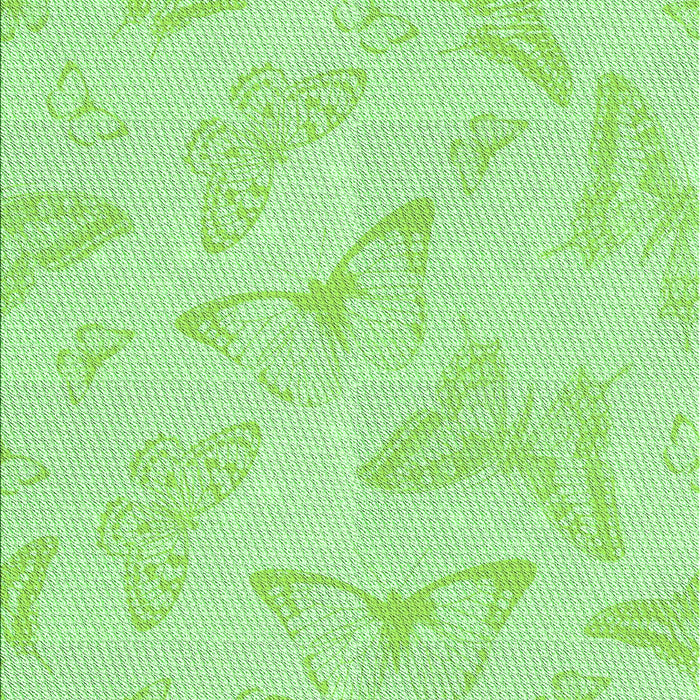 Machine Washable Transitional Green Rug, wshpat658grn