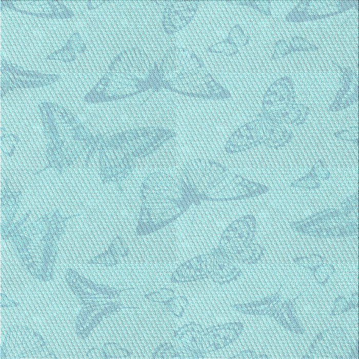 Round Machine Washable Transitional Medium Turquoise Green Rug, wshpat658lblu