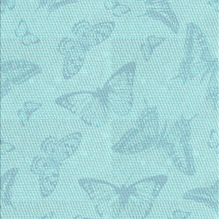 Patterned Medium Turquoise Green Rug, pat658lblu