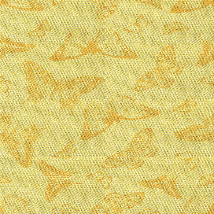 Round Machine Washable Transitional Neon Yellow Rug, wshpat658yw