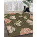 Machine Washable Transitional Brown Rug in a Family Room, wshpat659brn