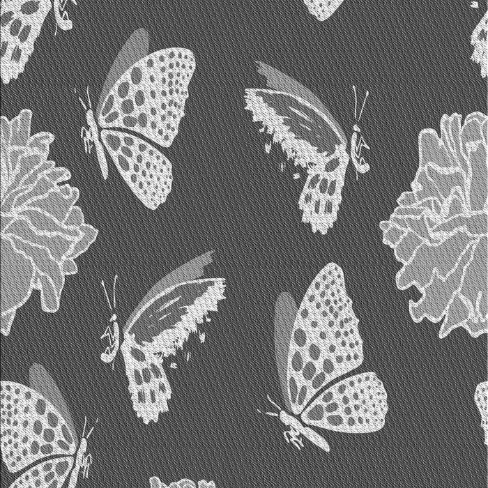 Patterned Dark Gray Rug, pat659gry