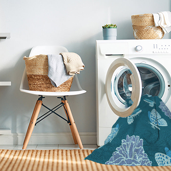 Machine Washable Transitional Blue Rug in a Washing Machine, wshpat659lblu