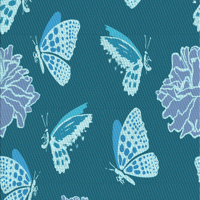 Machine Washable Transitional Blue Rug, wshpat659lblu