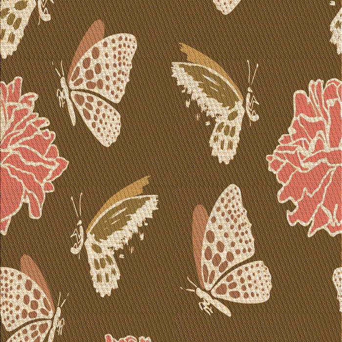 Patterned Saddle Brown Rug, pat659org