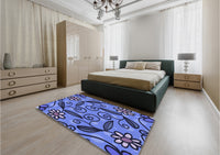 Patterned Sky Blue Rug, pat66blu