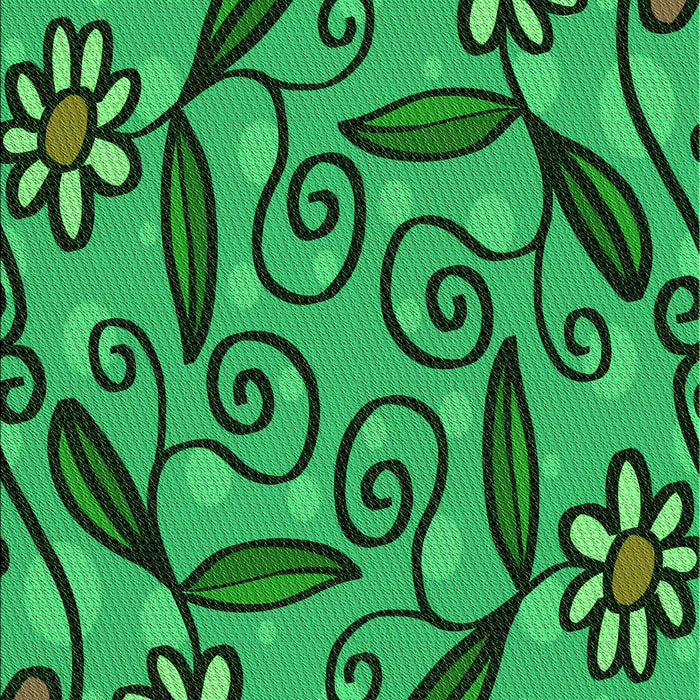 Machine Washable Transitional Deep Emerald Green Rug, wshpat66grn