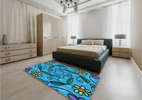 Patterned Blue Rug, pat66lblu