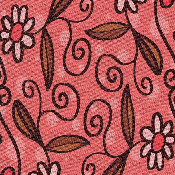 Square Patterned Cranberry Red Rug in a Living Room, pat66rd