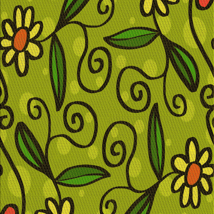 Patterned Pistachio Green Rug, pat66yw