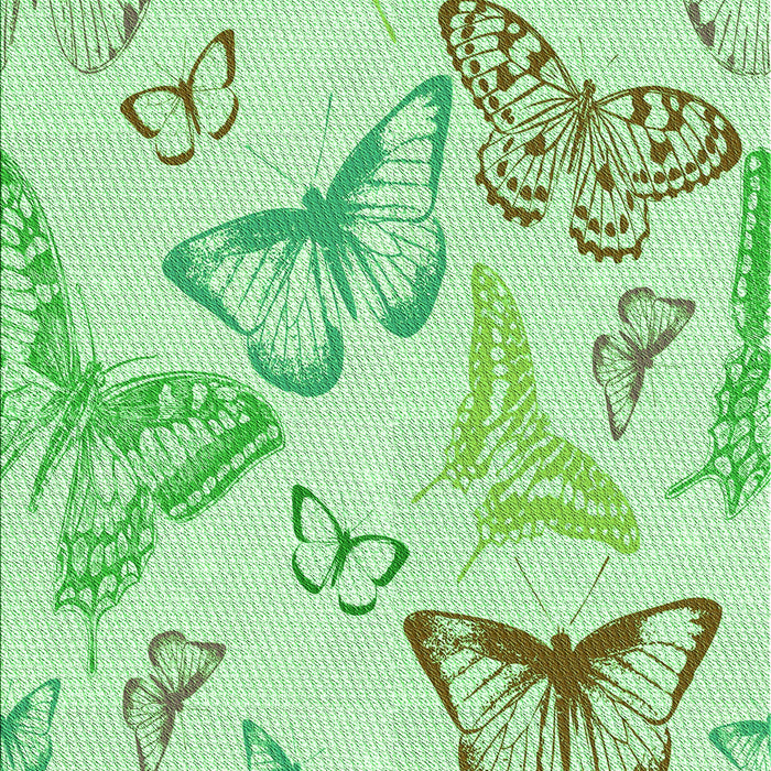 Machine Washable Transitional Mint Green Rug, wshpat660grn