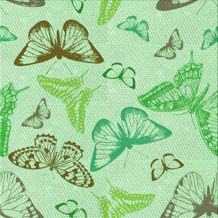 Round Machine Washable Transitional Mint Green Rug, wshpat660grn