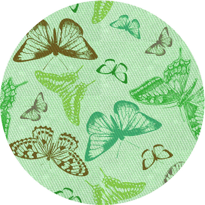 Square Machine Washable Transitional Mint Green Rug in a Living Room, wshpat660grn