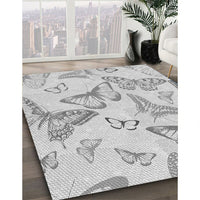 Patterned Platinum Gray Rug, pat660gry