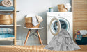Machine Washable Transitional Platinum Gray Rug in a Washing Machine, wshpat660gry